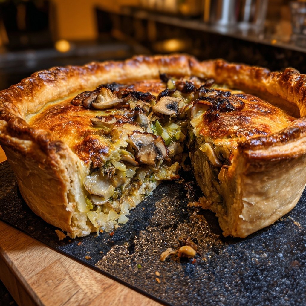 Sunday Mushroom and Leek Pie