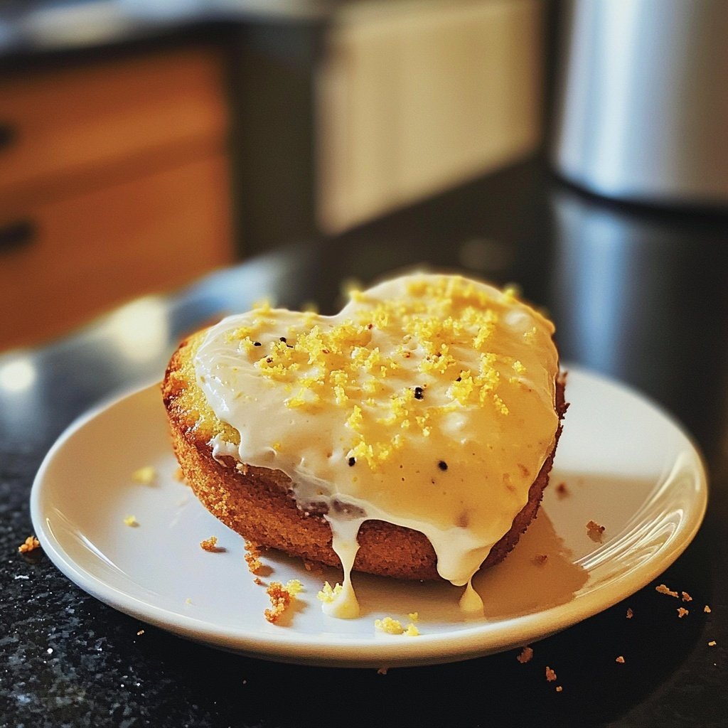 Mini Heart Cake with Lemon Cream