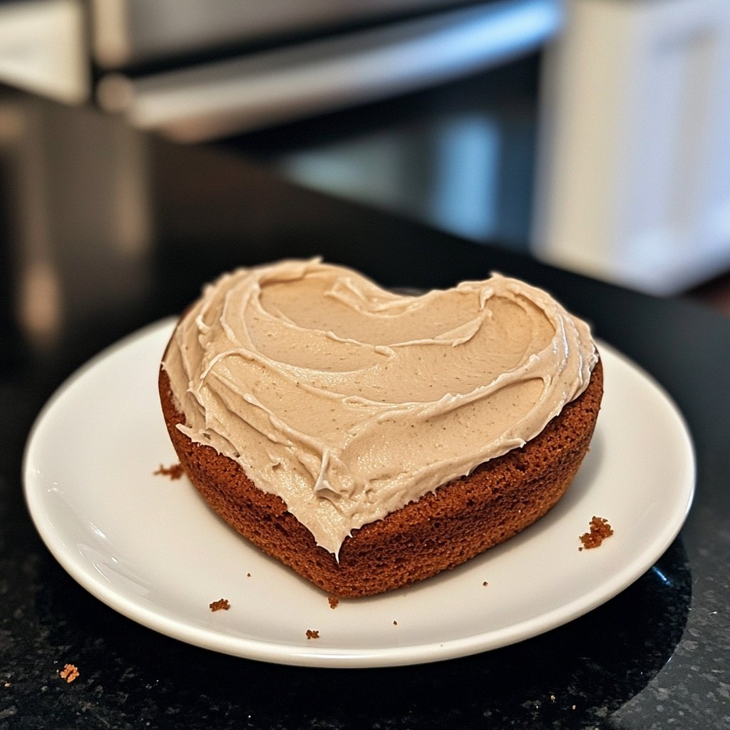 Mini Heart Cake with Vanilla Bean Frosting