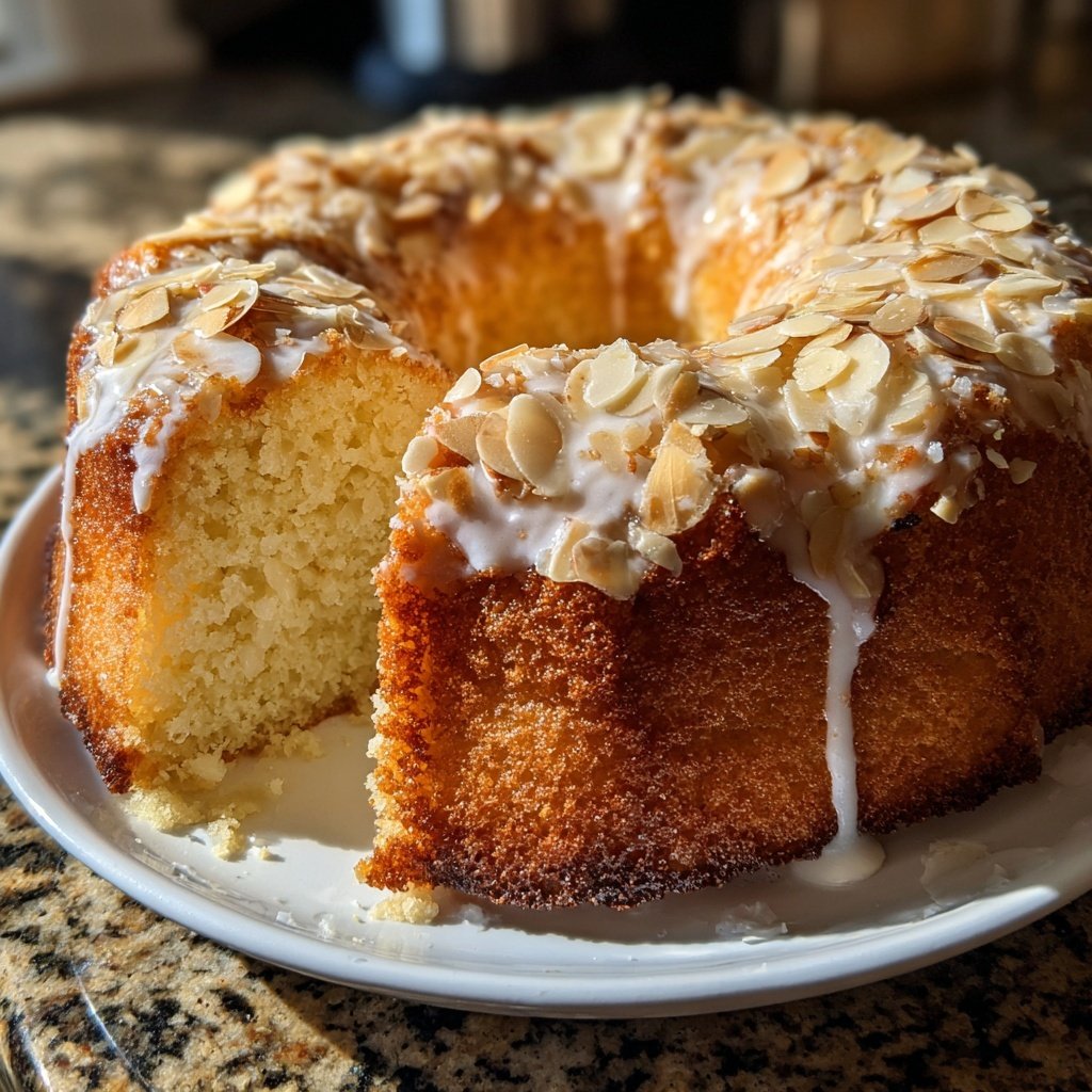 Vanilla Almond Yogurt Snack Cake