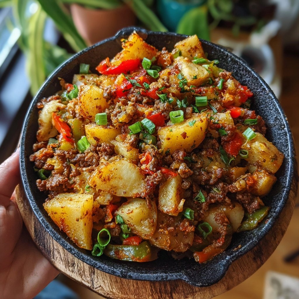 Ground Beef And Potato Skillet