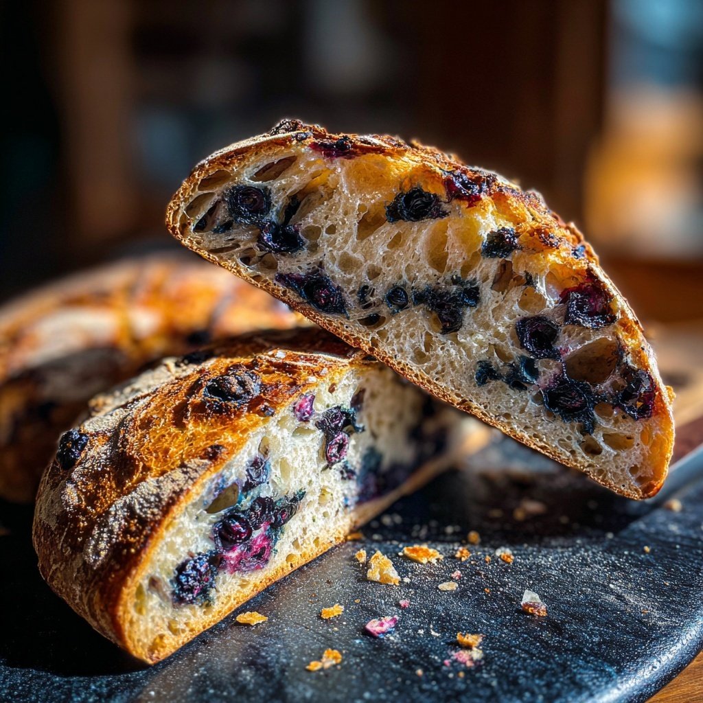 Blueberry Lemon Sourdough Bread