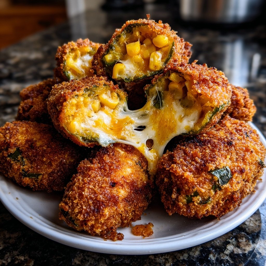 Jalapeno Poppers Stuffed with Corn