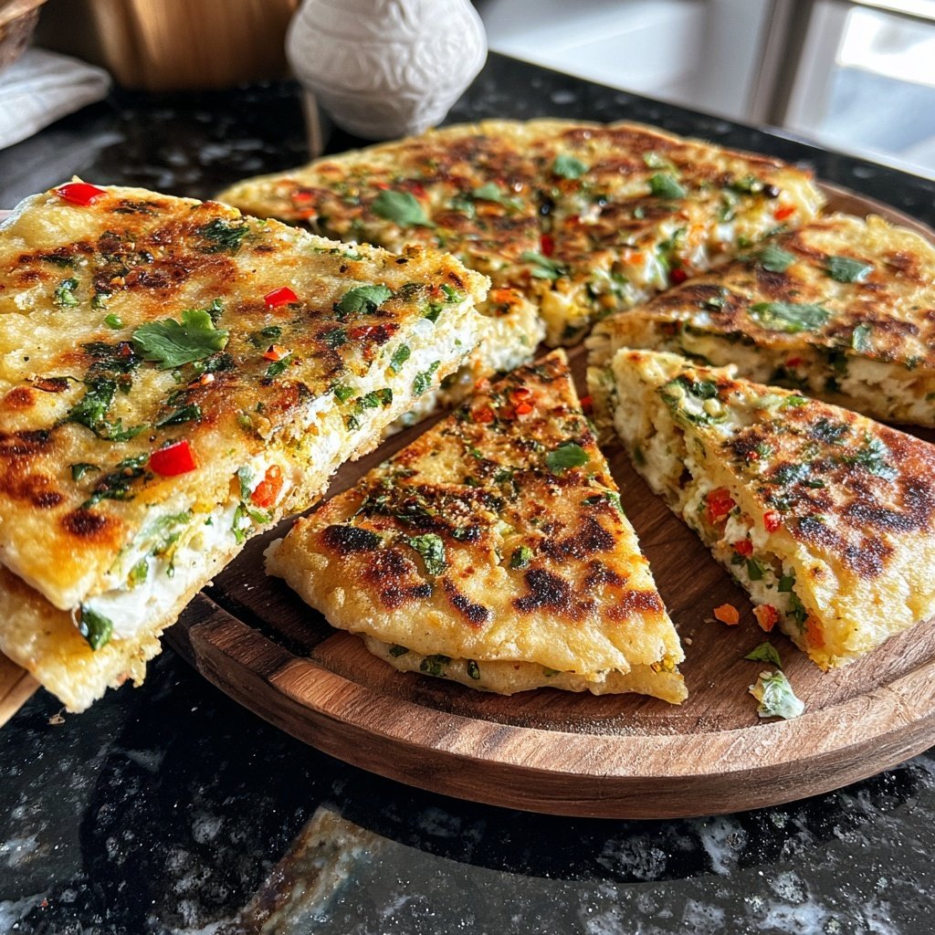 Cottage Cheese Flatbread Wraps