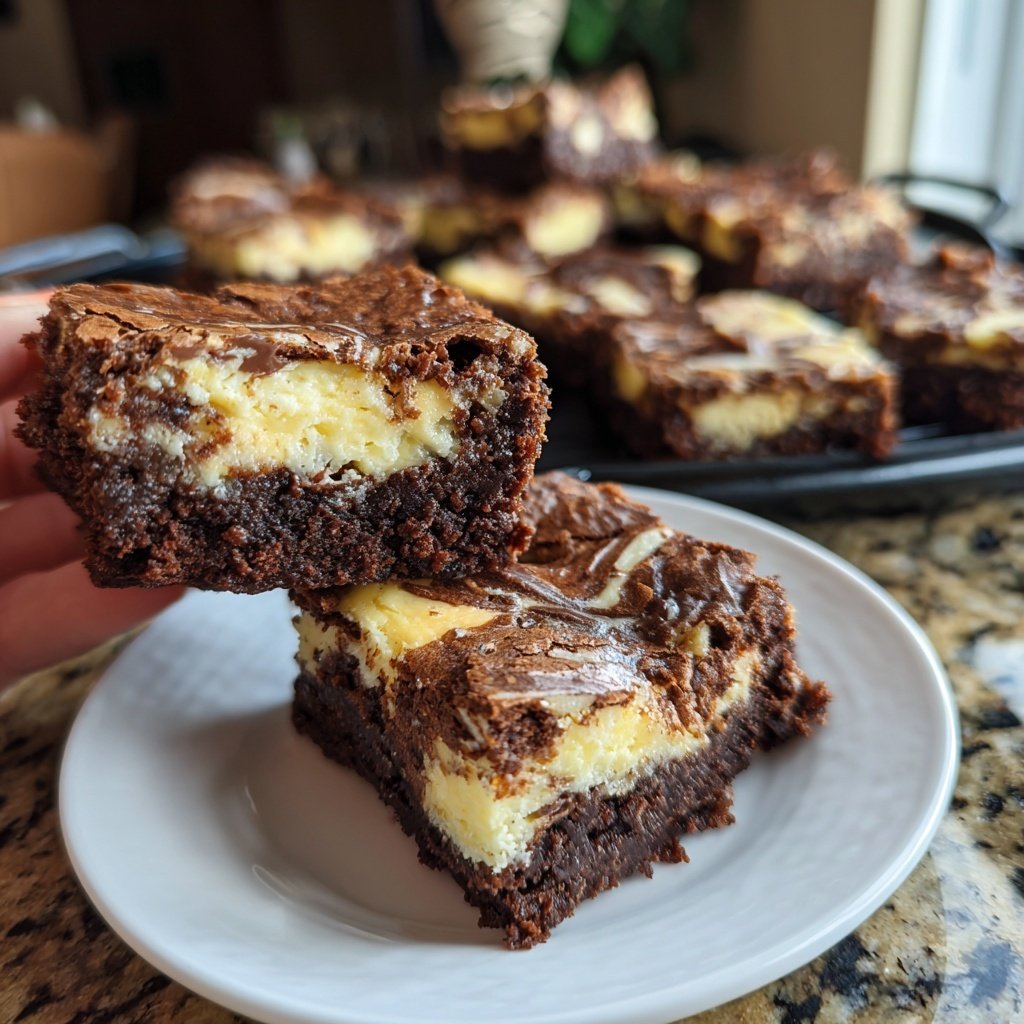 Cottage Cheese Brownies with Vanilla Swirl