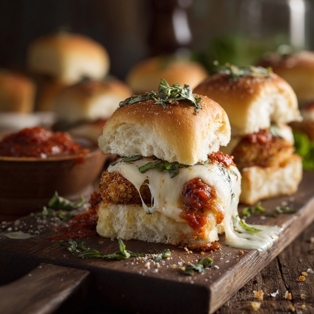 Baked Chicken Parmesan Sliders